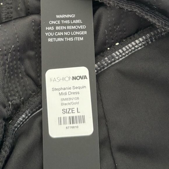 Fashion Nova Dress Medium Sequin BodyCon Mini Art Deco Disco Glam Festival - Picture 8 of 12